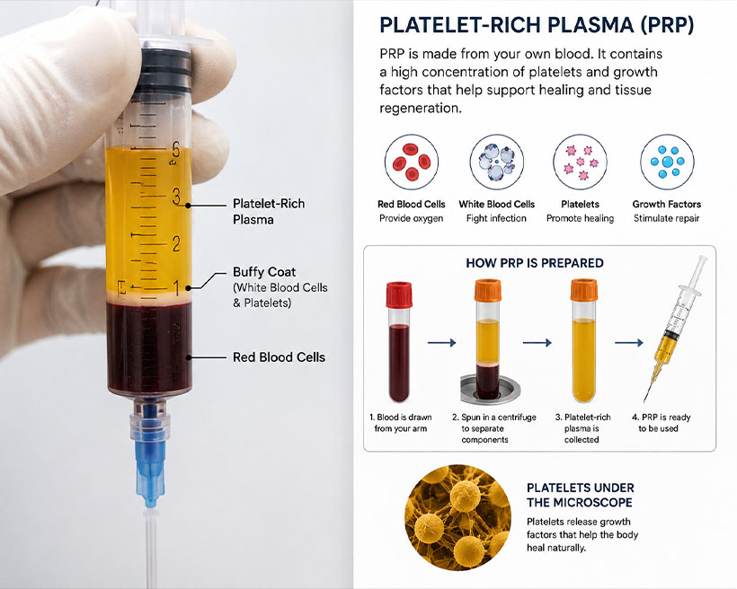 patient receiving prp therapy in Monroeville